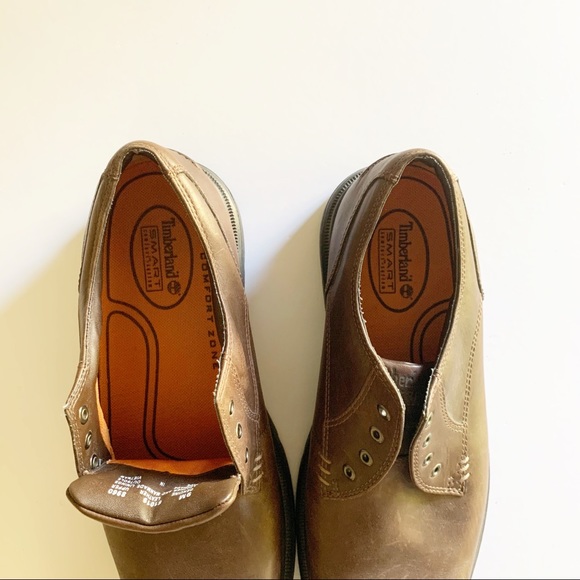 Timberland Brown Smart Leather Lace Up Loafers - Picture 3 of 11